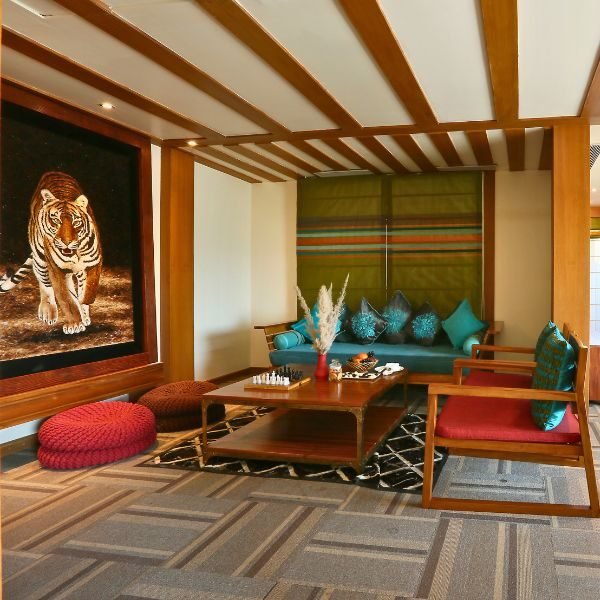 Resort in jim corbett , Luxury Resort in Jim corbett , Bellmont caves living room