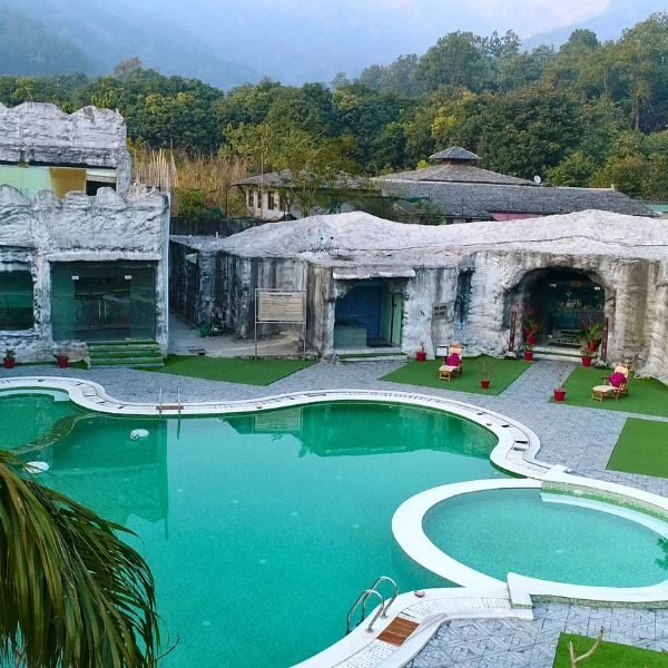 Resort in jim corbett , Luxury Resort in Jim corbett , Bellmont caves swimming pool